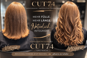 haarverlängerung haarverdichtung echthaartressen vorher nachher cut74 grefrath